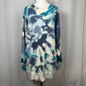 Natural Life Taylor Oversized Tie Dye Sweater Womens S/M Cotton Boho Hippie